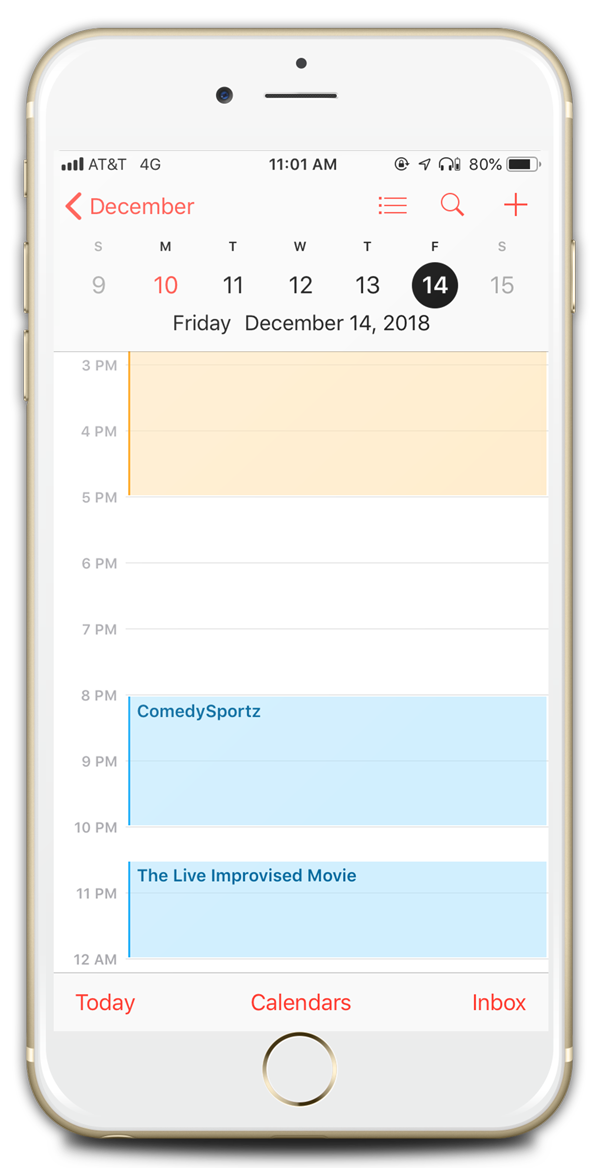 Calendar on iPhone